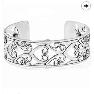 BRIGHTON CHRISTO NARROW CUFF w/ LEATHER INSERT